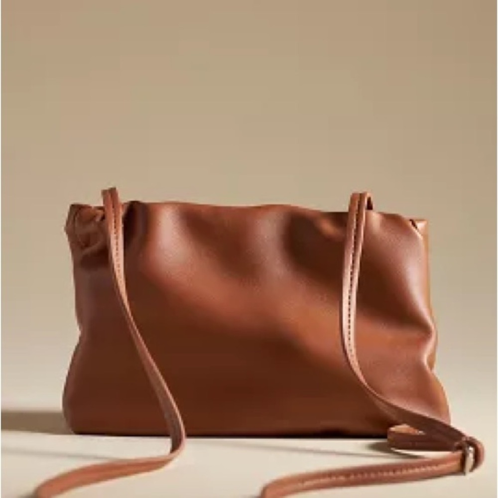 Anthropologie | BY ANTHROPOLOGIE CINCHED FAUX-LEATHER CLUTCH